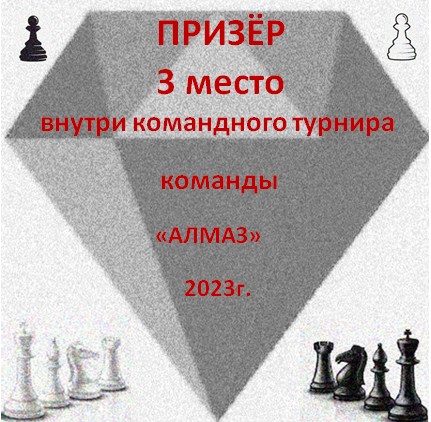 внутри командный турнир 2023г. команды «Алмаз»
3 место